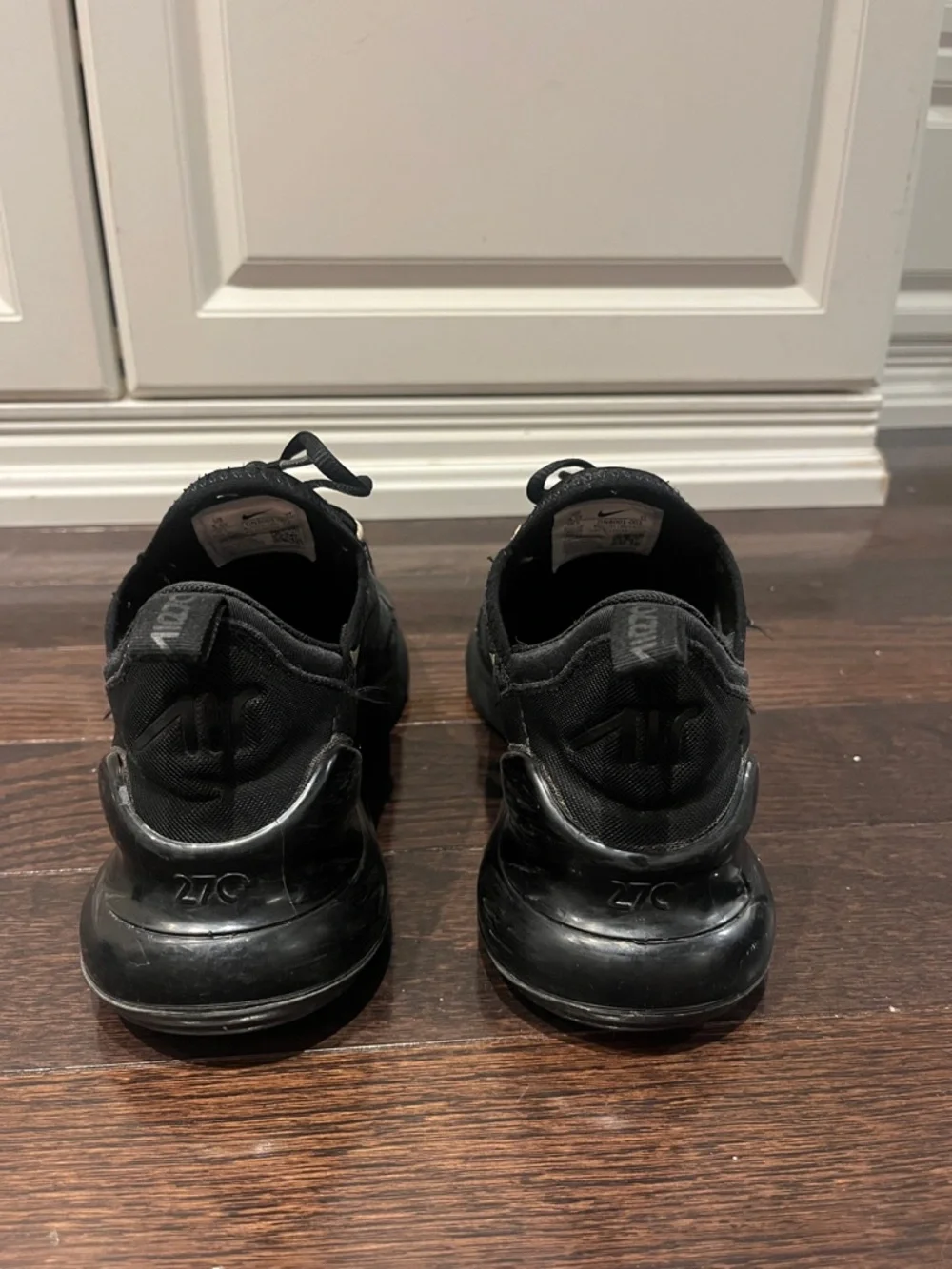 Nike Black Sneakers with Gold and Red Accents youth size 5.5 - Picture 3 of 5